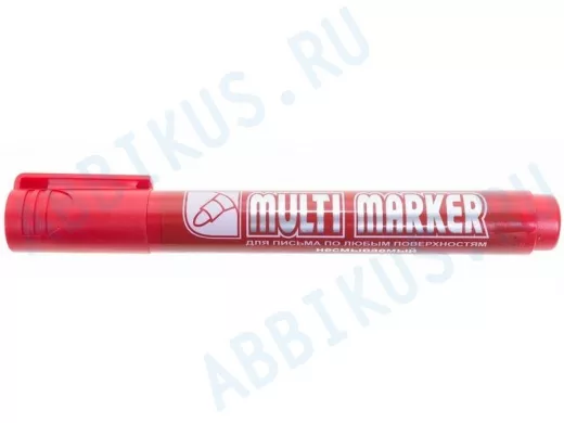 Маркер перманентный Crown Multi Marker 3 мм, красный, пулевидный