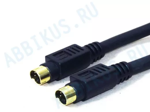 BW1121  Видеокабель S-VHS GOLD вилка/S-VHS GOLD вилка, 1.0м (шт.)  4pin