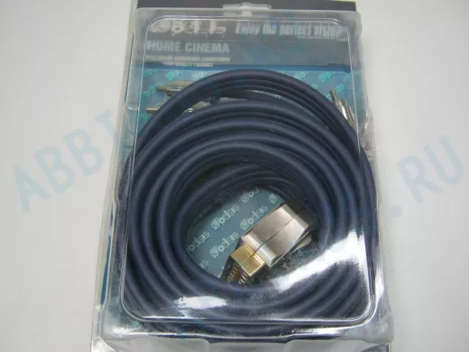 Шнур СКАРТ / 6тюльпанов  2м , плоский, контакты покрытые золотом BW3009 (шт.)