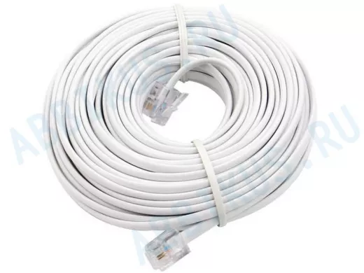 Телефонный удлинитель евро 15м  белый