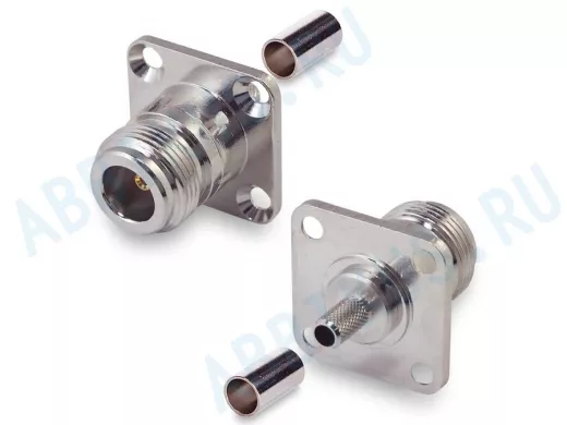 Разъем N-241F N(female), приборный фланец, обжимной RG-58