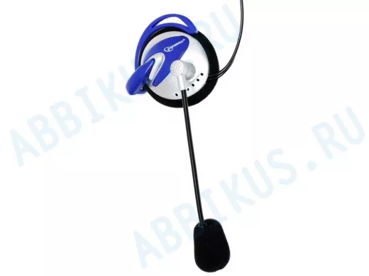 Гарнитура полноразмерная, Gembird Net-201 ( наушники с микрофоном ) Maxxtro моно, на ухо, металлик