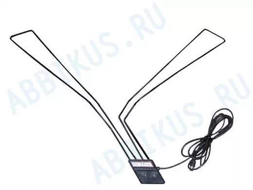 "VHF-TV-UHF  BLACK" автомобильная желобковая телевиз DVB-T2 антенна; цвет чёрный; 2,5метра;штекер ТВ