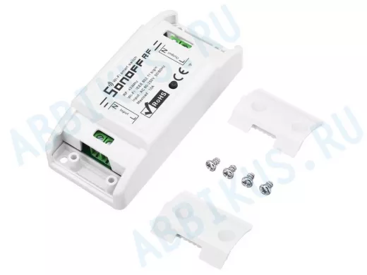 Wi-Fi реле Sоnоff RF, 1 канал 220В 10А, 433мГц, управление с телефона, голосом, с пульта, автовыключ