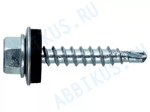 Саморезы 4,8х70 кровельные, сверло, цинк, с шайбой (1500 шт)