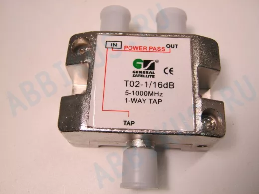 Ответвитель на 1 вых. 16db T02-1/16  40-2150 MГц спутниковый