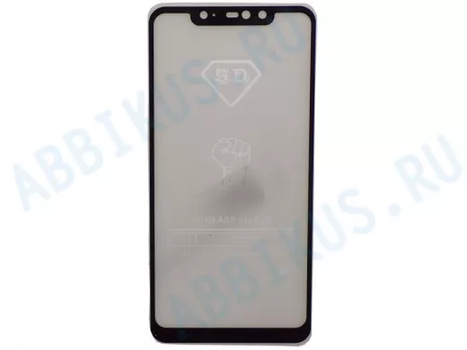 Стекло защитное Xiaomi Redmi Note 6 Pro, 5D, чёрное, тех.пак.