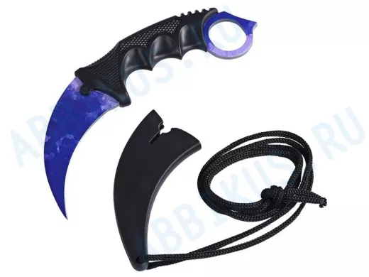 Нож Патриот PT-TRK13 (CS-212)  (Керамбит, волны синий)