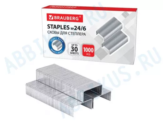 Скобы для степлера №24/6, 1000 штук, "BR-71420", до 30 листов