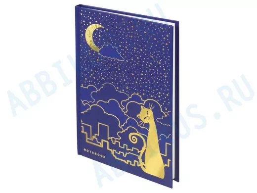 Блокнот 7БЦ А5 80л., фольга, кл. "BR-72215", Кошечка, 135*206мм