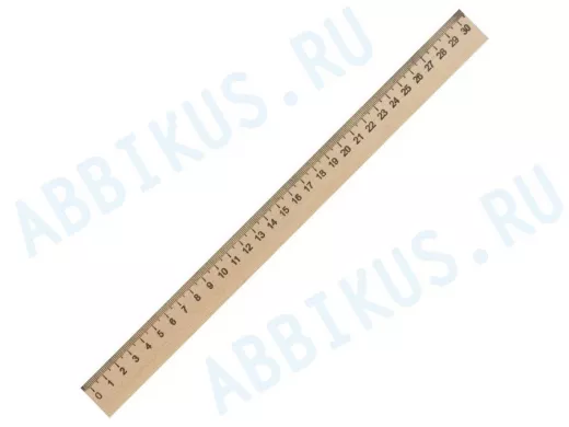 Линейка деревянная 30 см, "BR-75812"