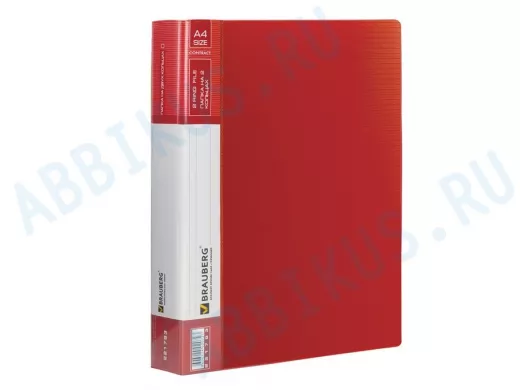 Папка на 2 кольцах "BR-76090" Contract, 35мм, красная, до 270 листов, 0,9мм