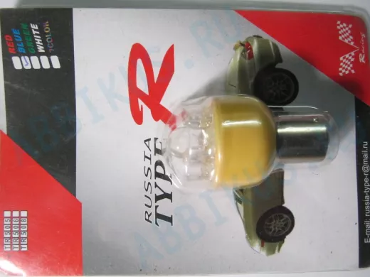 Лампочки светодиодные 508 синий горит, желтый бегает 10 Led с цоколем большие 1 контактные 01004