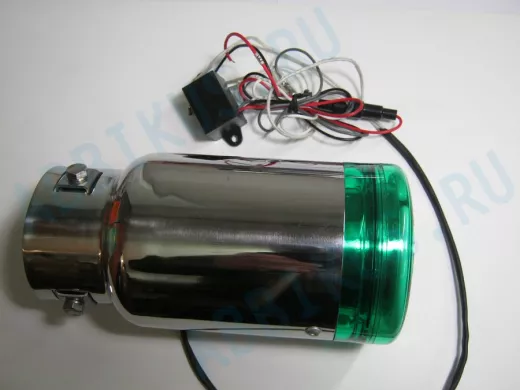 Насадка на глушитель 214N с зеленой подсветкой NEON