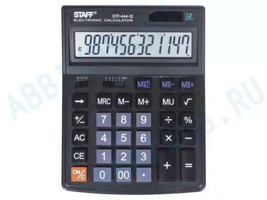 Калькулятор настольный "BR-77408" STF-444-12 (199x153мм), 12 разрядов, двойное питание