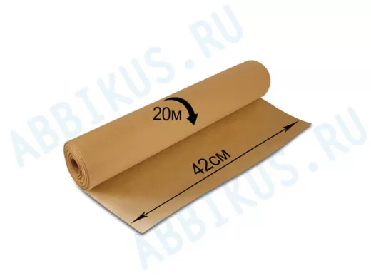 Крафт-бумага в рулоне,  420 мм х 20 м, плотность 78 г/м2, BRAUBERG