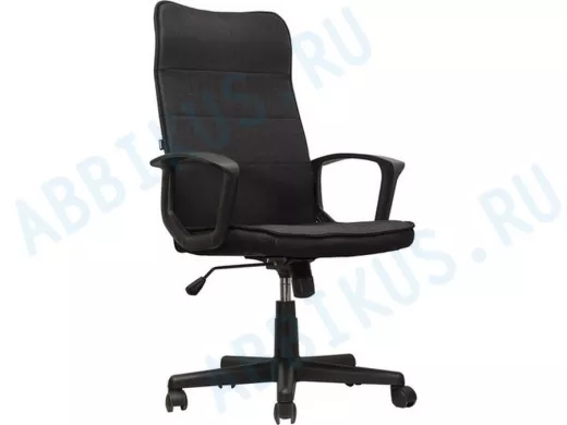 Кресло офисное "ABBIKUS-77688", черное, ткань, регулировка высоты, гидролифт, колёса, наклон