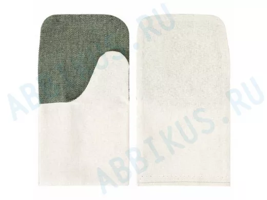 Рукавицы х/б, КОМПЛЕКТ 5 ПАР, плотность 380г/м2, брезентовый огнеупорный наладонник "BR-78231"