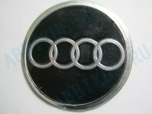 Эмблемма круглая "алюминий" знак Audi 5,2x5,2 см