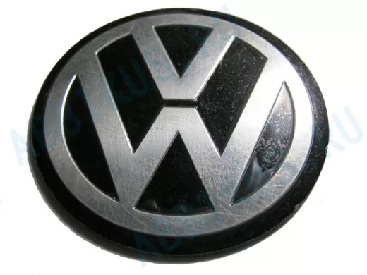 Эмблемма круглая "алюминий" знак Volkswagen 6,8x6,8 см   01378
