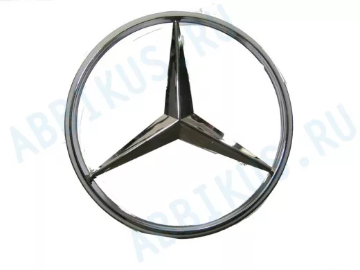 Эмблемма пластик в п/э знак MERCEDES хром 9x9 см "штырьки" 01354   00000