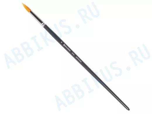 Кисть художественная проф. "BR-80150" ART CLASSIC, синтетика жесткая, круглая, № 8, длинная ручка