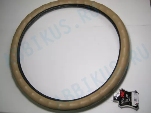 Оплетка на руль 40 см. L 987B кож-зам кофе с молоком кт "пальцы"