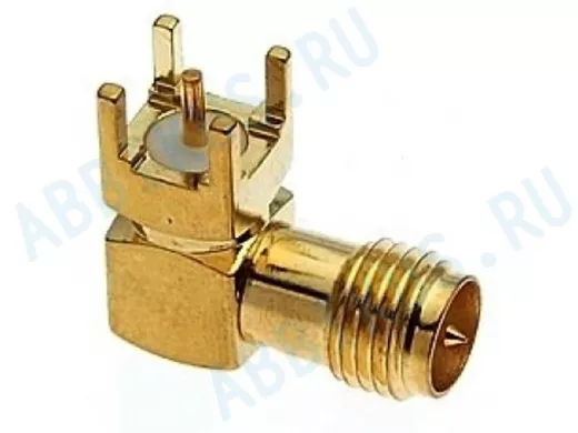 Разъём RP-SMA папа угловой на плату