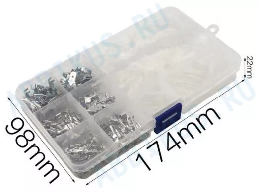 Набор клемм плоских мама+папа 2.8мм, 4.7мм, 6.3мм по 30 компл.