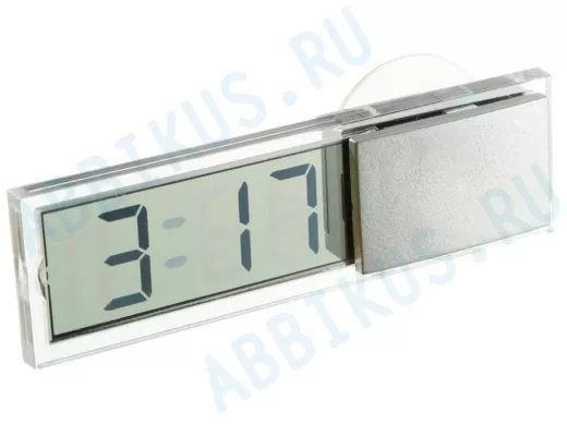 Часы электронные прозрачные с присоской