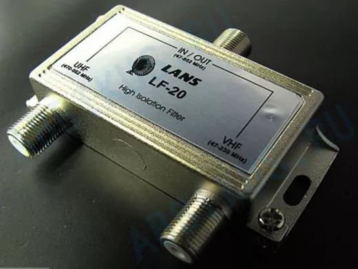 Сумматор телевизионный LF20/UVSJ сумматор (фильтр) 1-12(47-230Mhz),21-69(470-869Mhz)
