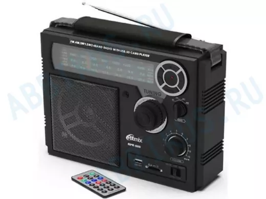 Радиоприемник RITMIX RPR-888, черный (1/12)