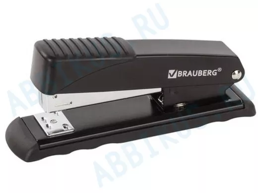 Степлер №24/6, 26/6 металлический "BR-90106" "Office", до 30 листов, черный