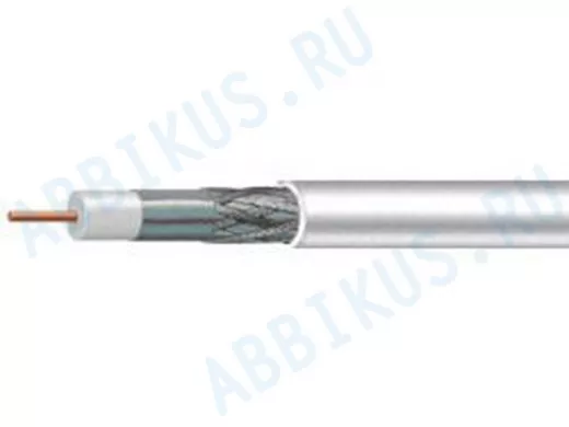 Mediaflex  RG6  M660BV 1,02 mm CCS, оплетка 64x0,12 mm AL, оболочка PVC белый, бухта 305 м