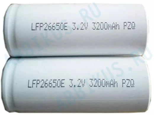 Аккумулятор IFR 26650, 3000 мАч, LifePO4-аккумулятор 3,2В. ток 3C (10А.)