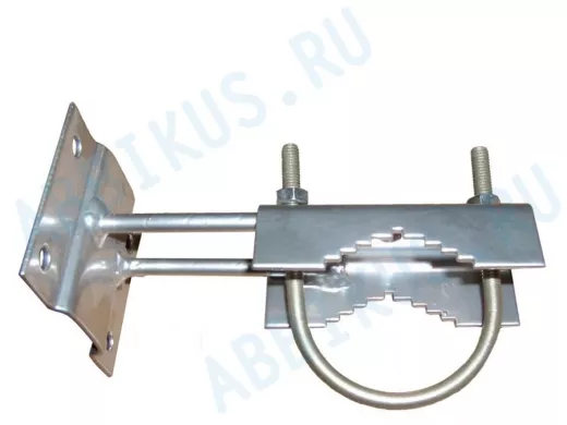 Кронштейн антенный "КРОНШТЕЙН-2" СЕРЕБРИСТЫЙ для крепления мачт диаметром 32мм, 51мм  к стене